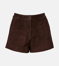 Nour Hammour Leontine suede shorts