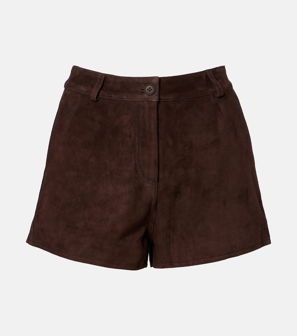 Nour Hammour Leontine suede shorts