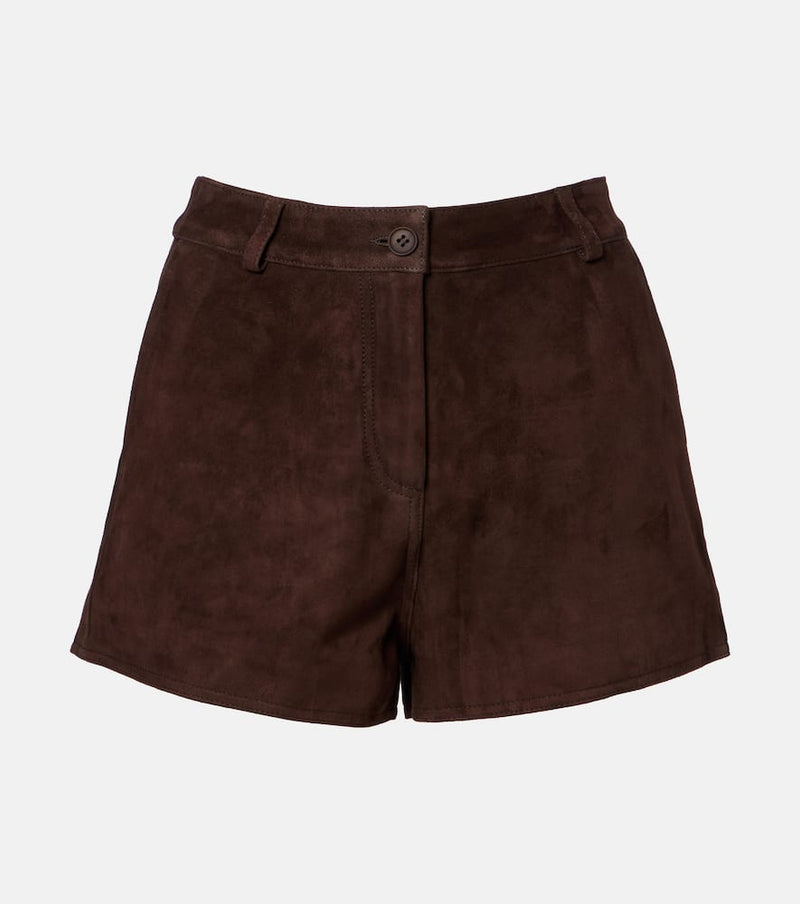 Nour Hammour Leontine suede shorts