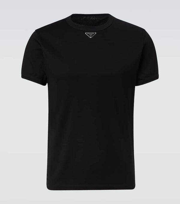 Prada Triangle cotton jersey T-shirt