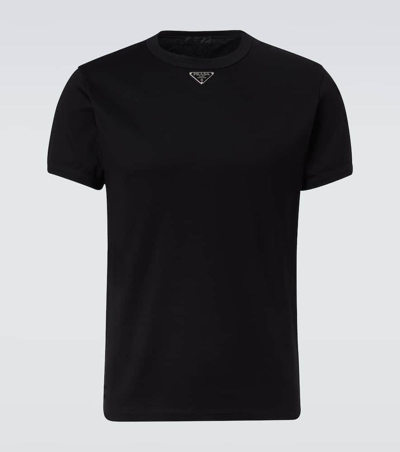 Prada Triangle cotton jersey T-shirt