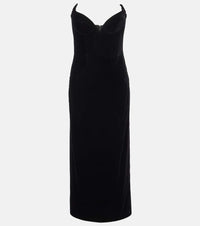 Mugler Velvet bustier dress