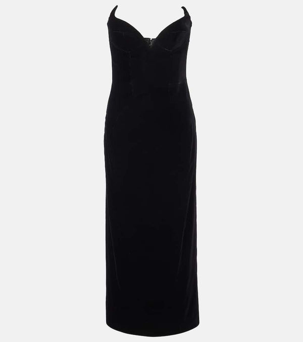 Mugler Velvet bustier dress