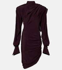 Mugler Draped asymmetric minidress