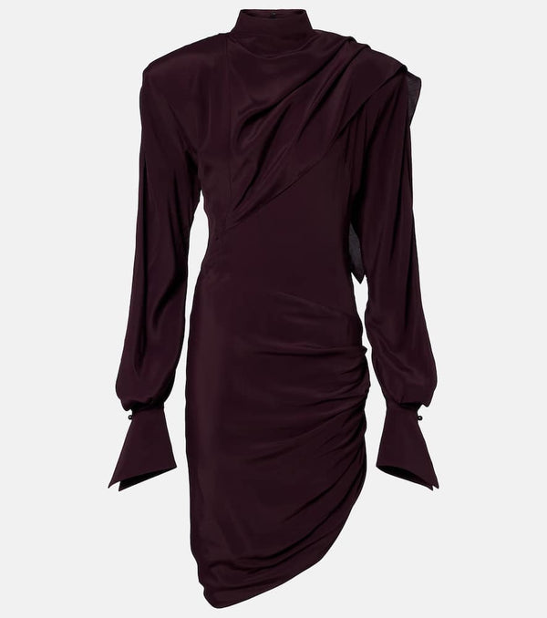 Mugler Draped asymmetric minidress