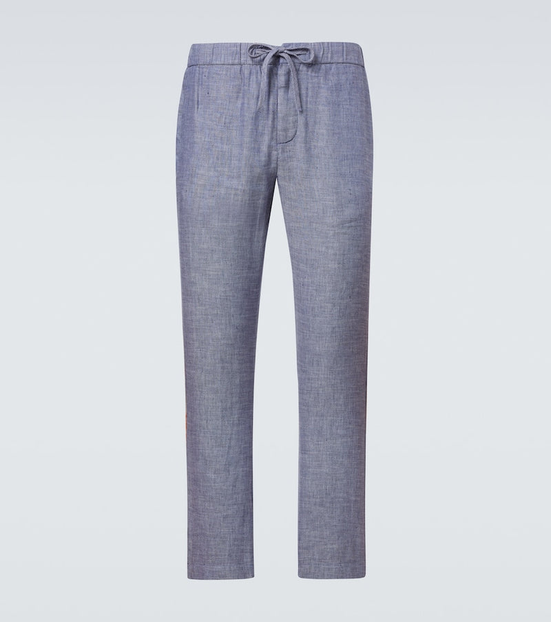 Frescobol Carioca Oscar linen and cotton straight pants