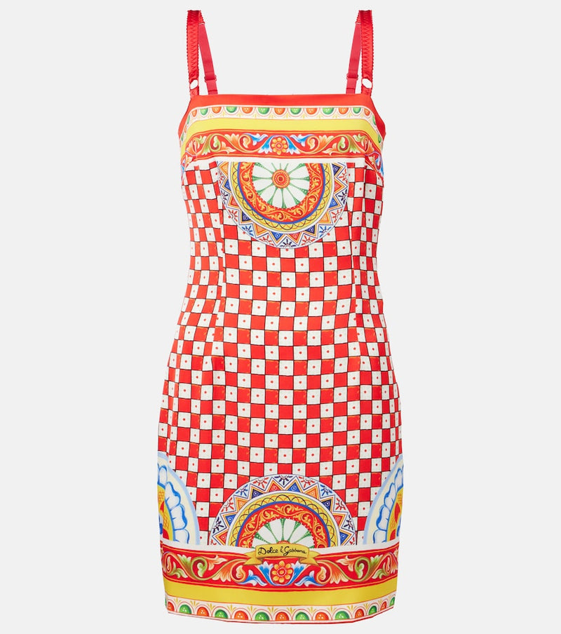 Dolce & Gabbana Taormina printed silk-blend minidress