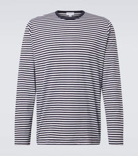 Sunspel Striped cotton T-shirr