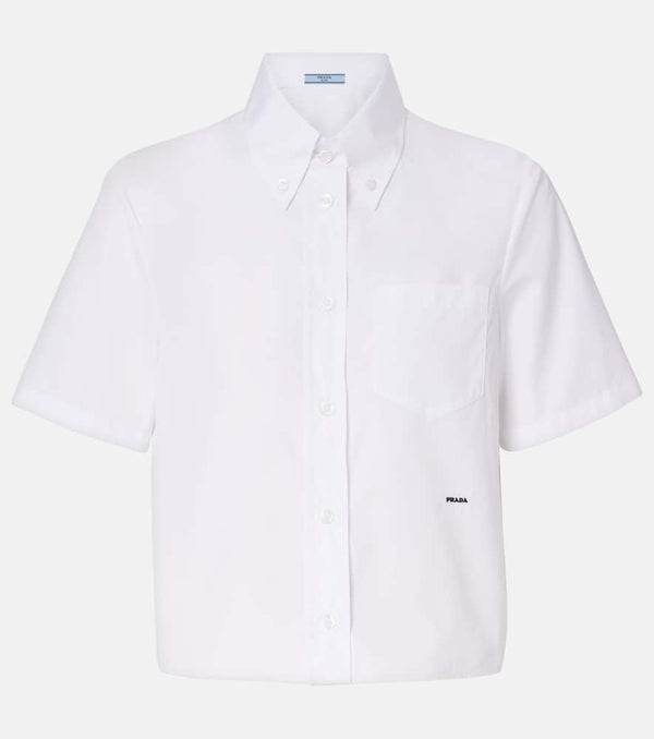Prada Logo cotton poplin shirt