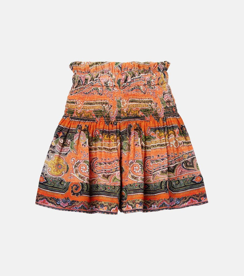 Isabel Marant Maelly paisley silk voile wide-leg shorts