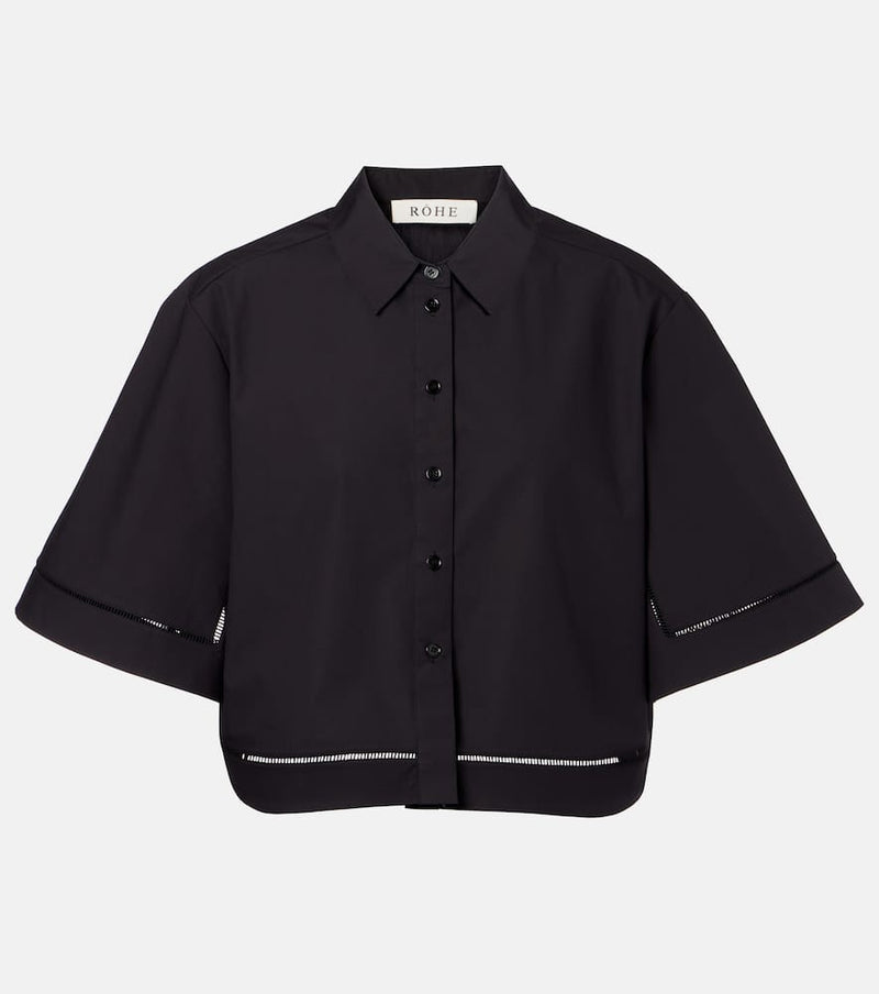Rohe Embroidered cotton poplin shirt