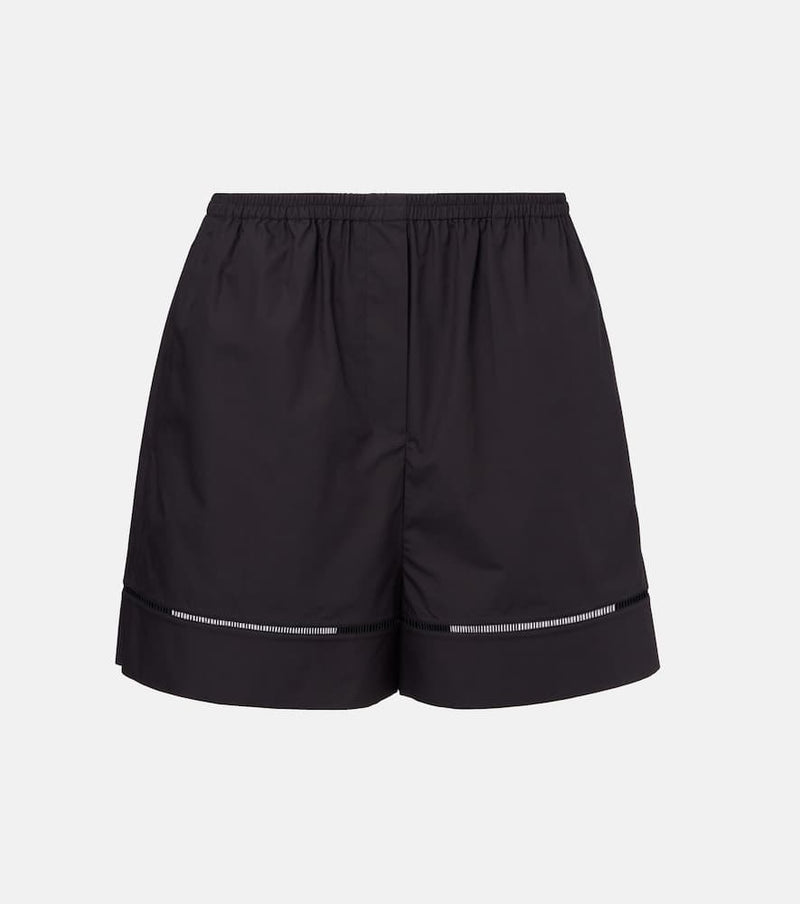 Rohe Embroidered cotton poplin shorts