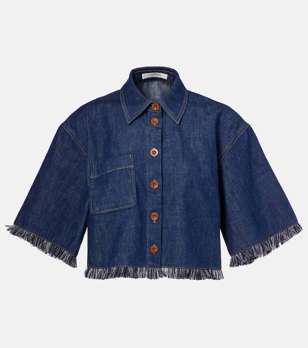 Zimmermann Rhiannon fringed denim shirt
