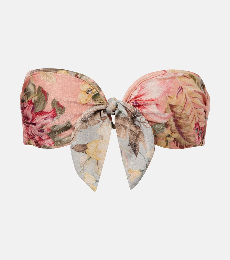 Zimmermann Coco bow-detail floral bikini top
