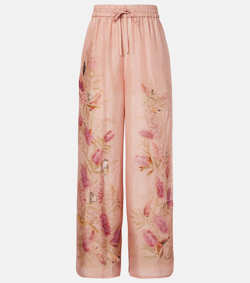 Zimmermann Cascadian floral silk wide-leg pants