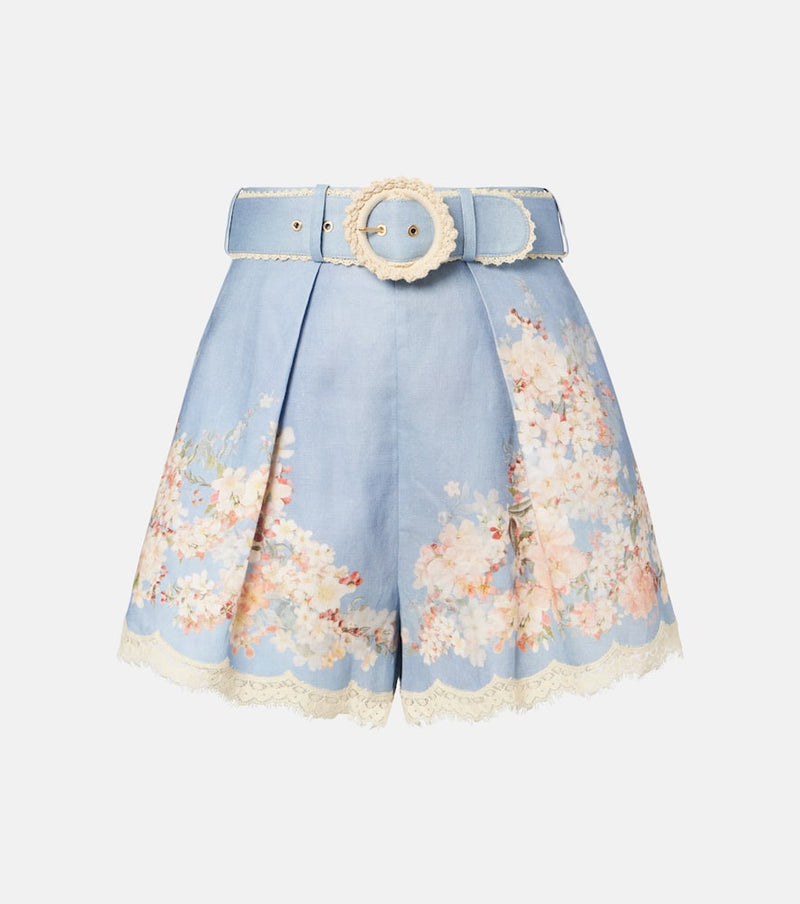 Zimmermann Cascadian floral linen shorts