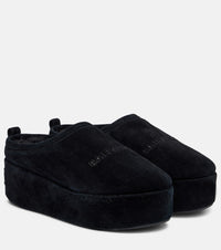 Balenciaga Alaska suede platform mules