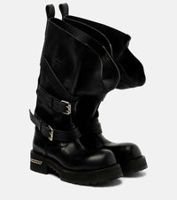 Balenciaga Venom leather combat boots