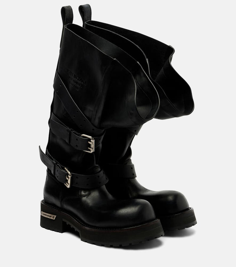 Balenciaga Venom leather combat boots