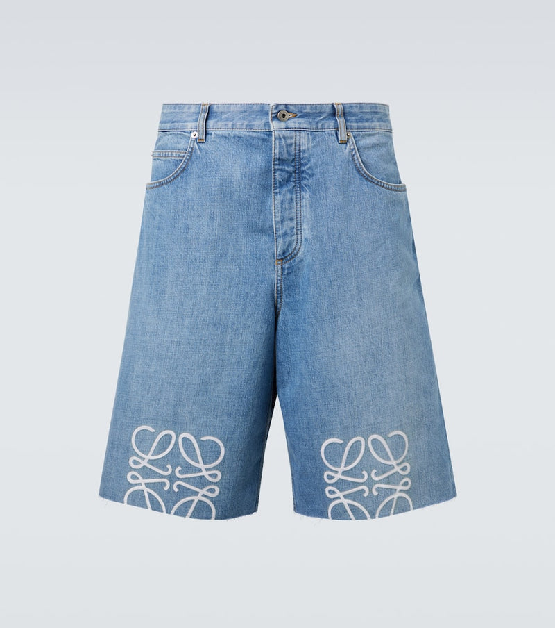 Loewe Anagram denim shorts