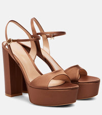Gianvito Rossi Satin crepe platform sandals