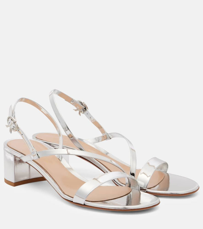 Gianvito Rossi 45 metallic leather sandals