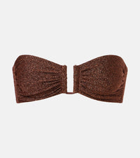 Eres Flamboyant lurex bandeau bikini top