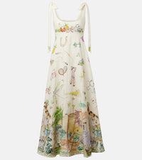 Alemais Anouk printed linen midi dress