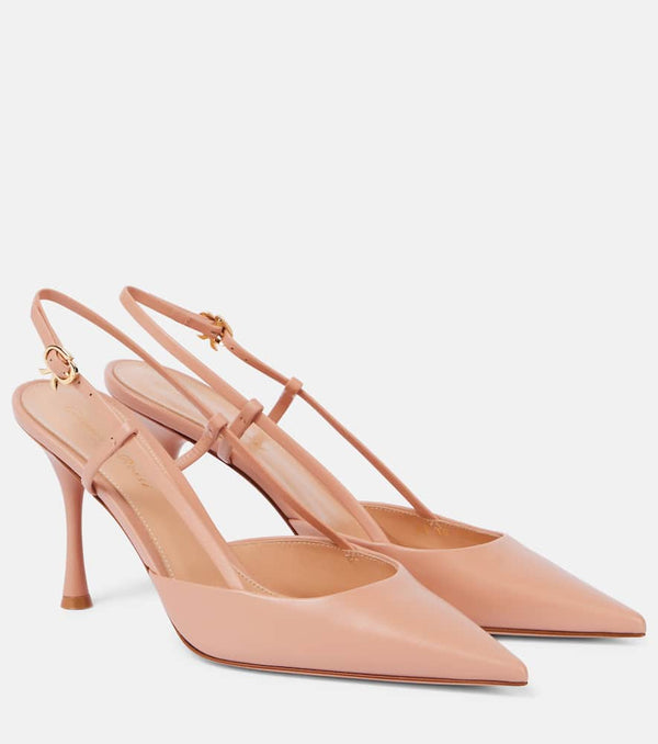 Gianvito Rossi Ascent 85 leather slingback pumps