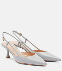Gianvito Rossi Ascent 55 leather slingback pumps