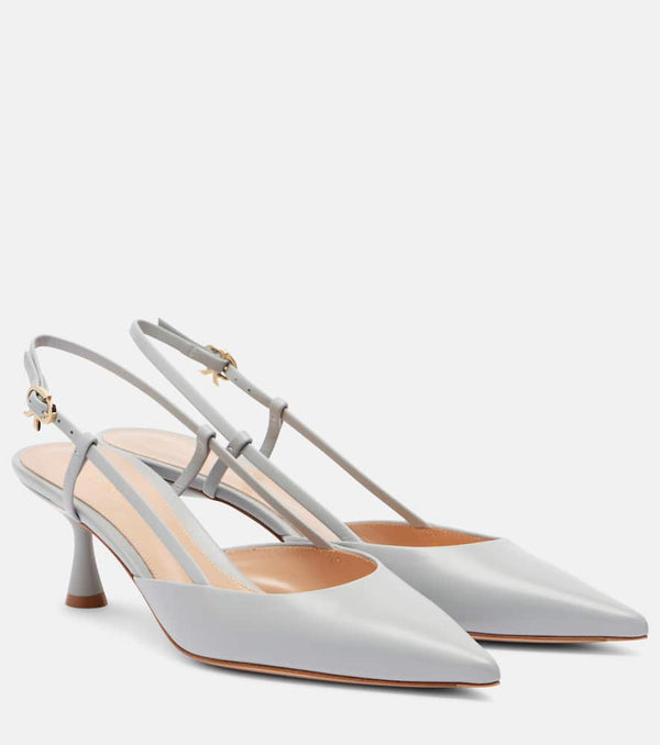 Gianvito Rossi Ascent 55 leather slingback pumps