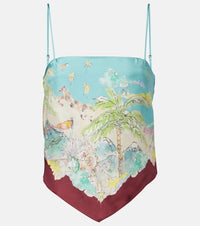 Alemais Daria printed silk top