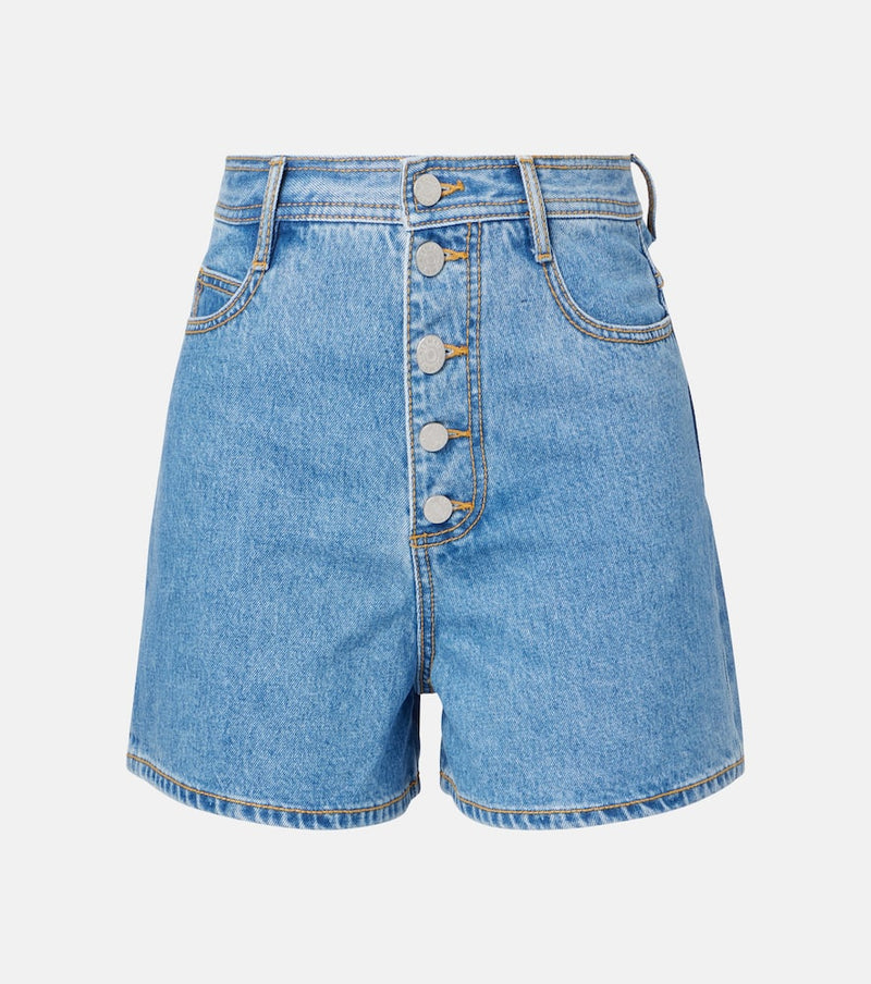 Alemais Stephi high-rise denim shorts
