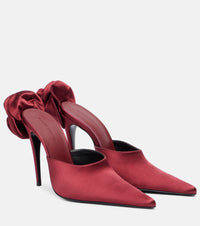 Magda Butrym Floral-applique satin pumps
