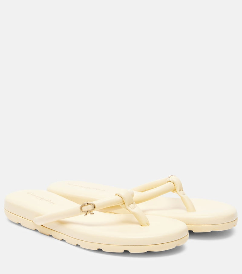 Gianvito Rossi Fiji leather thong sandals