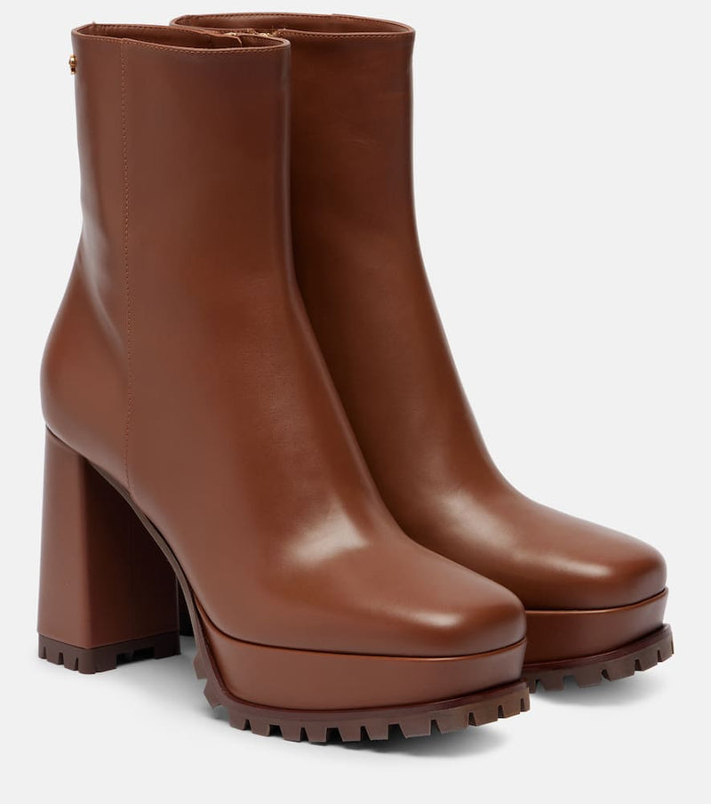Gianvito Rossi Harlem 70 leather platform ankle boots