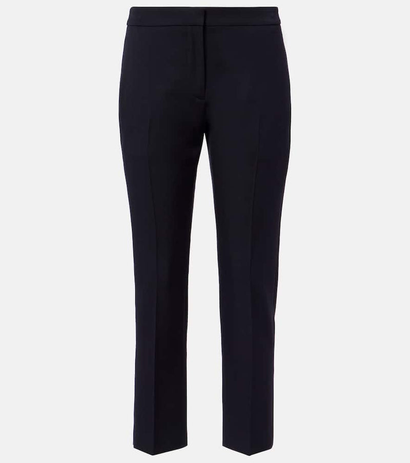 McQueen Cropped wool gabardine flared pants