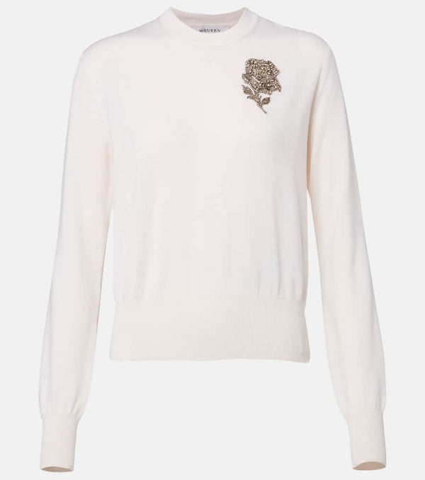 McQueen Beaded wool sweater