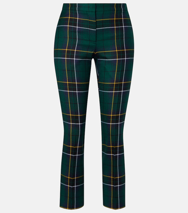 McQueen Plaid wool straight pants