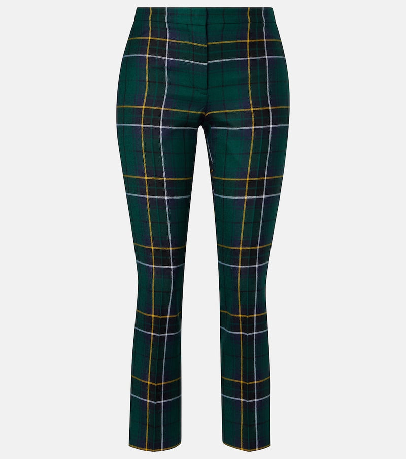 McQueen Plaid wool straight pants