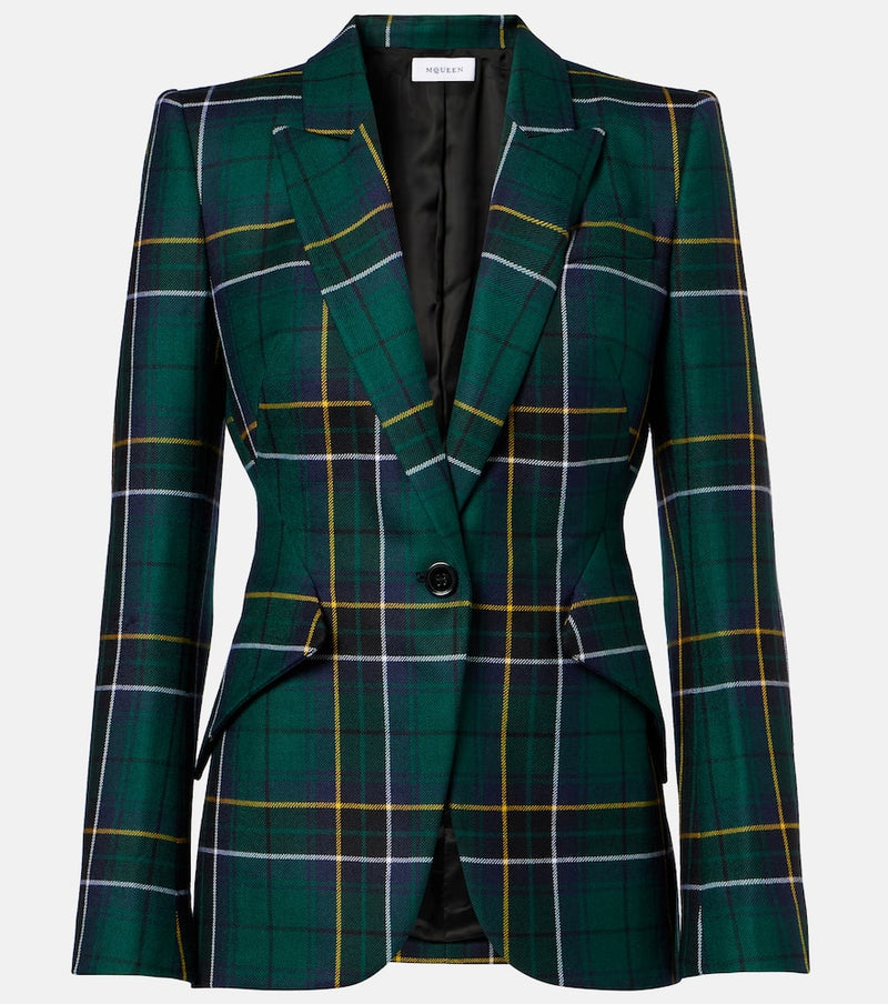 McQueen Plaid wool blazer