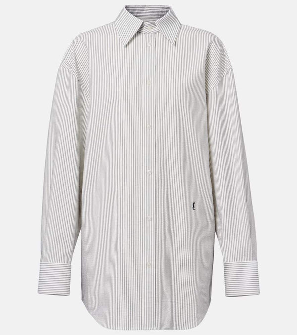 Saint Laurent Cassandre striped cotton shirt