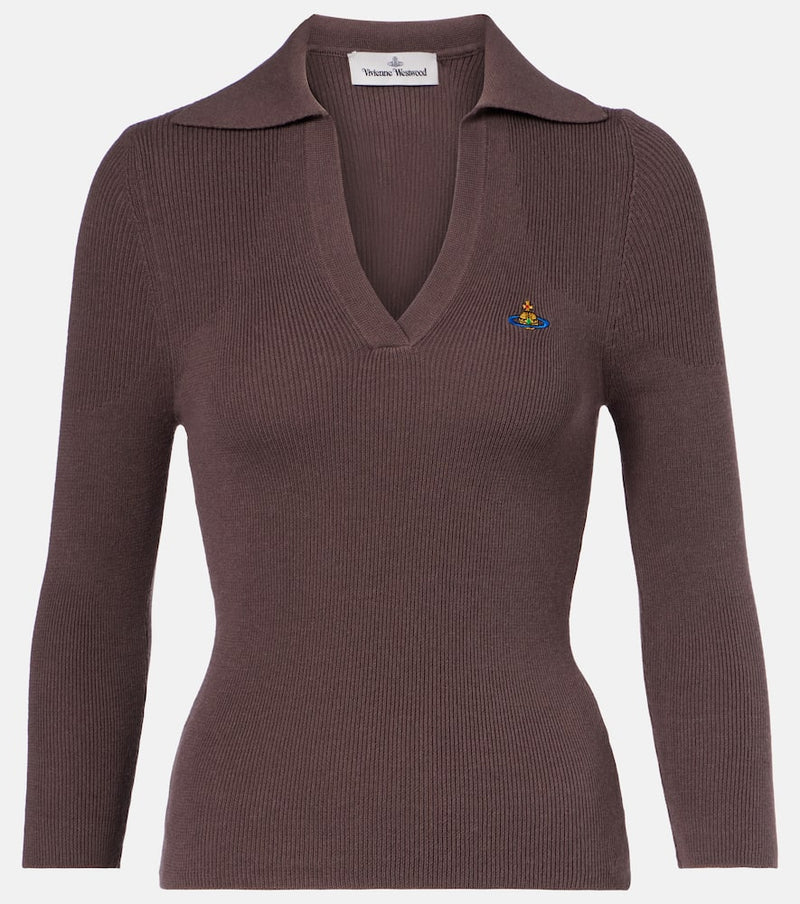 Vivienne Westwood Marina cotton and cashmere polo sweater