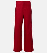 Faithfull Isabel high-rise linen straight pants