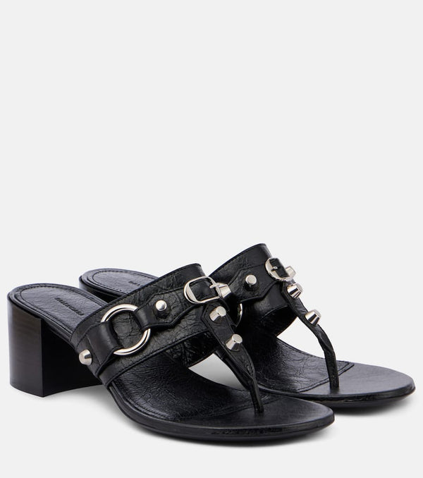 Balenciaga City 50 studded leather thong sandals