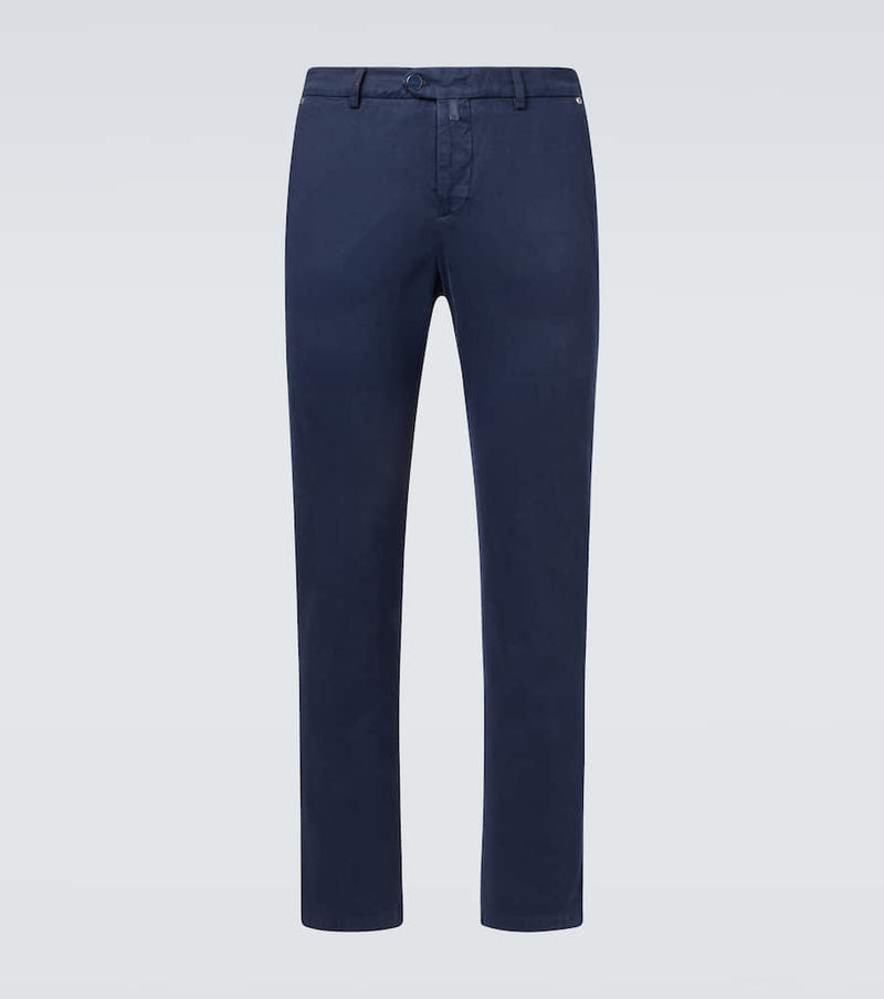 Kiton Cotton and cashmere chinos