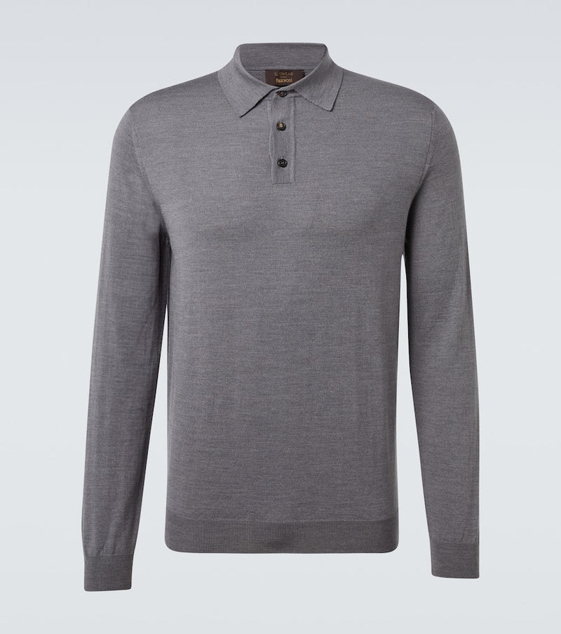 Slowear Wool-blend polo shirt