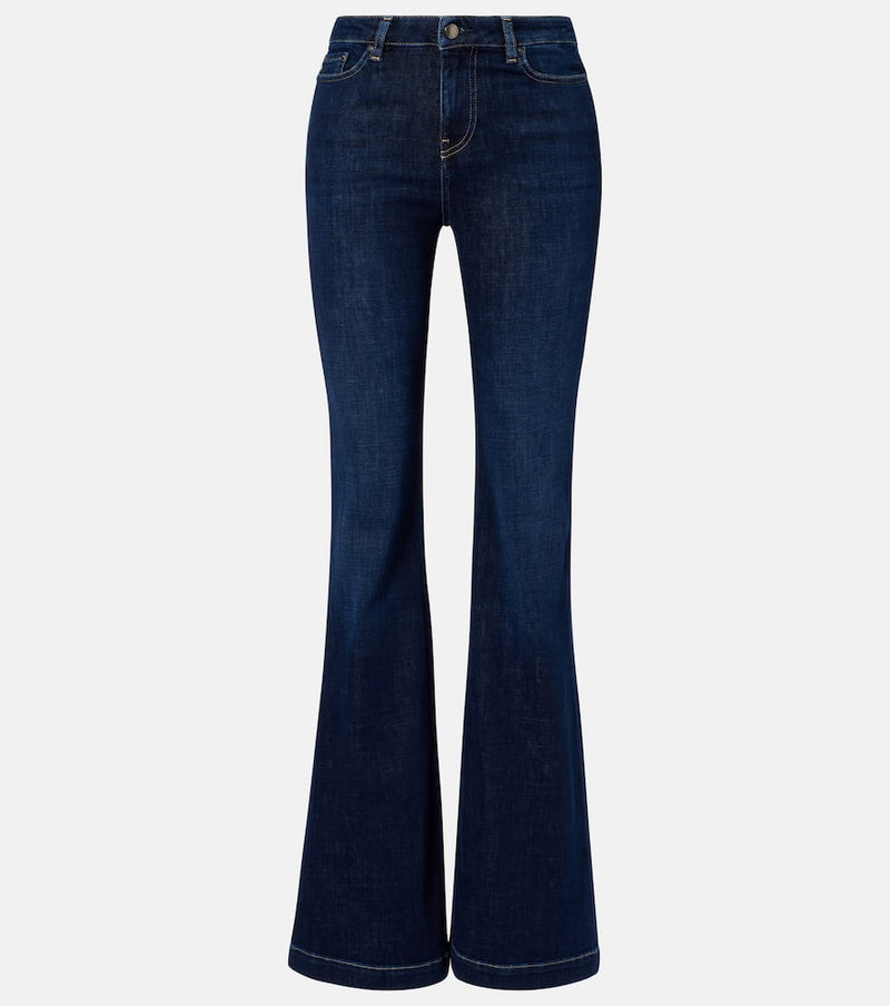 Ag Jeans Tropea High-Rise Flare Jeans Blue