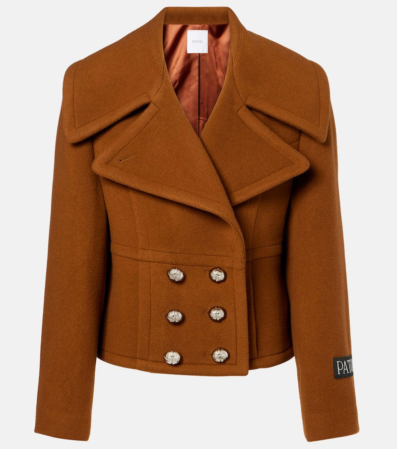Patou Cropped wool-blend jacket