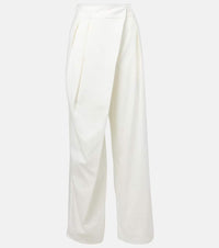Loewe High-rise cotton twill wide-leg pants
